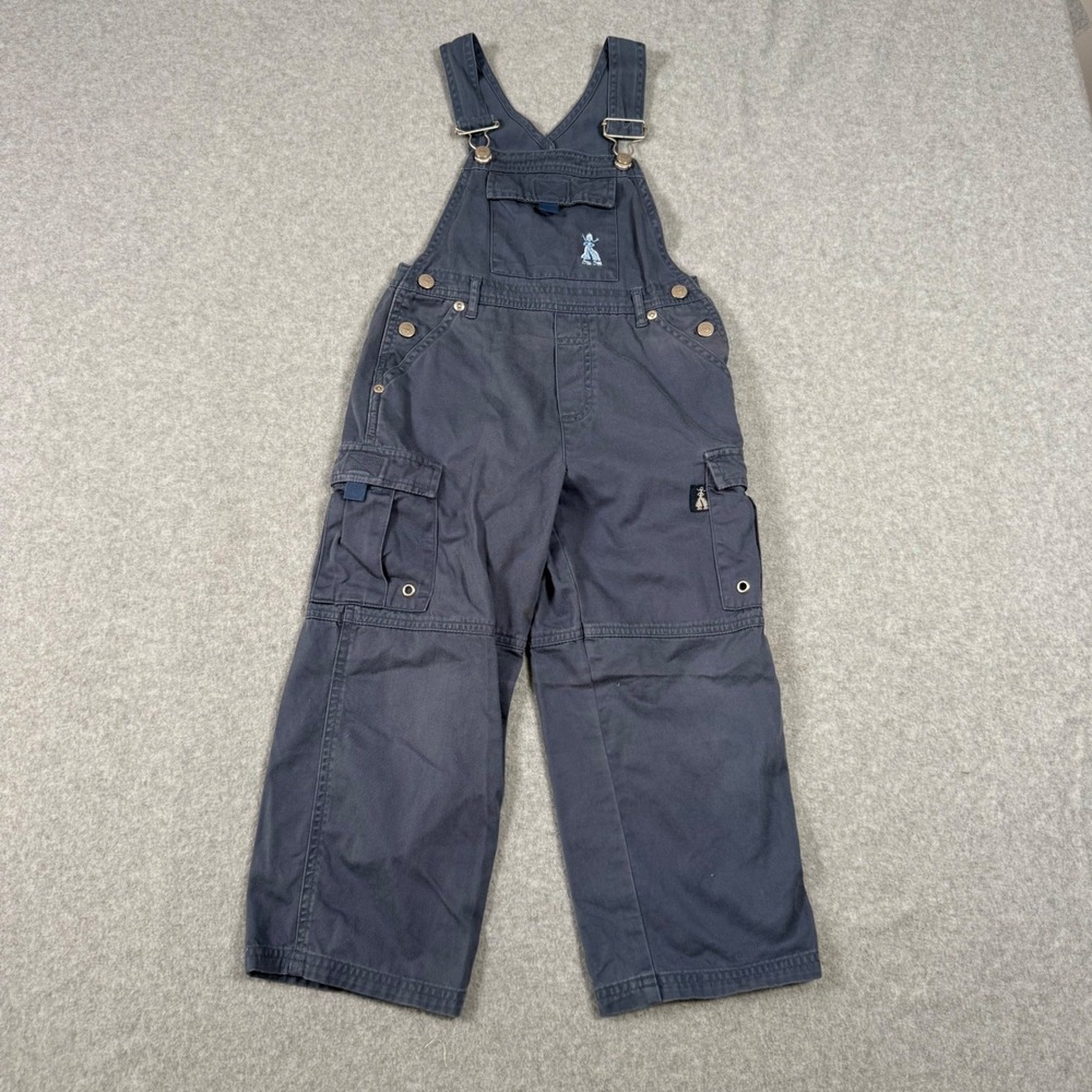 Canyon River Blues Kids Size 4 Cargo Overalls Blue Cotton Play Time Kidcore